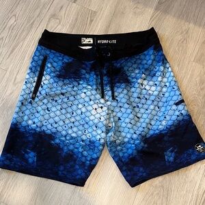 Pelagic Oceanic Blue Scale Shorts